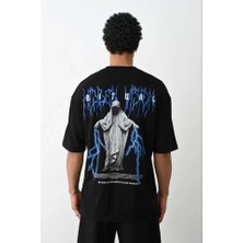 Fy Butik Unisex Baskılı Oversize T-Shirt - Siyah