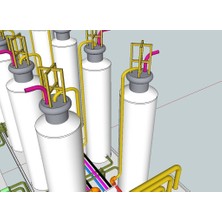 BYR Ho Ölçek Rafineri Modülü 2 (Sadece Plastik Aparattır!!!) 3D