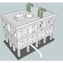 BYR Ho Ölçek Rafineri Modülü 4 (Sadece Plastik Aparattır!!!) 3D