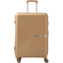 Polipropilen Valiz V374 75 cm Şampanya