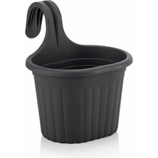 So-Tom1 Tombik Askılı Balkon Saksı 3 Litre No 1 Antrasit
