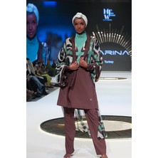 Kahverengi Kimono – Konforlu, Şık  Tesettür Plaj Pareosu P2510