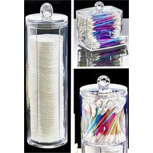 Şık Akrilik Makyaj Organizer Seti, 3'lü, Gri, Fonksiyonel ve Estetik Tasarım