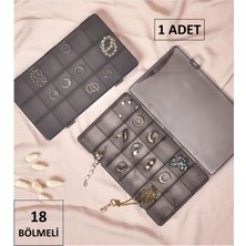 Füme 18 Bölmeli Takı ve Dikiş Kutusu, Organizer ve Düzenleyici