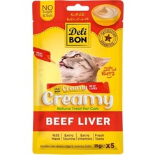 Belirtilmemiş Kedi Ödül Maması - Creamy - Dana Ciğerli - 15 gr 5'li - Delibon