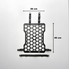 Araç Koltuk Arkası Molle Panel Organizer | 36X49CM | Metal | Taktik ve Kamp Eşyası Uyumlu | 1 Adet |