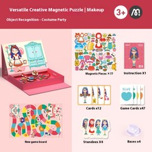 DZJXYZZC Çocuk Manyetik Puzzle Yapboz Manyetik Çizgi Film Puzzle Tahta Oyuncaklar (Yurt Dışından)