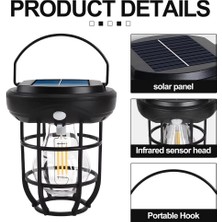 Fithome OR-T88 2 Watt Hareket Sensörlü Su Geçirmez Solar Bahçe Aydınlatma Duvar Lambası