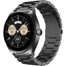 Tagomoon Huawei Watch Buds ile Uyumlu Kordon Baklava Model Paslanmaz Çelik Metal Kayış