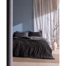 Madame Coco Lumi Çift Kişilik Pamuklu Penye Lastikli Nevresim Takımı - Antrasit