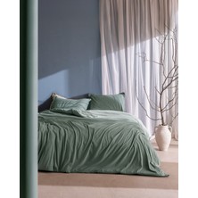 Madame Coco Lumi Çift Kişilik Pamuklu Penye Lastikli Nevresim Takımı - Mint Yeşili