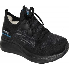 Forelli Hazar Erkek Spor Ayakkabı - Siyah-Füme