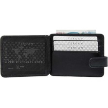 Tergan Siyah Deri Erkek Kredi Kartlık 01533B06