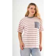 Alexandergardı Cep Detaylı Çizgili T-Shirt