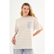 Alexander Gardi ALEXANDERGARDI Cep Detaylı Çizgili T-shirt