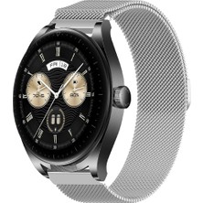 Tagomoon Huawei Watch Buds ile Uyumlu Kordon Hasır Metal Örgü Mıknatıslı Milano Kayış