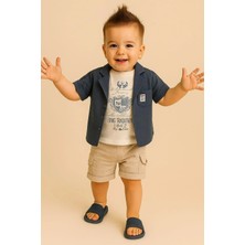 Keten Kapri Gömlekli 3'lü Takım