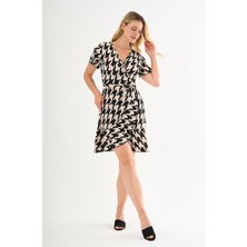 Alexandergardı Bağlamalı Volanlı Kruvaze Elbise