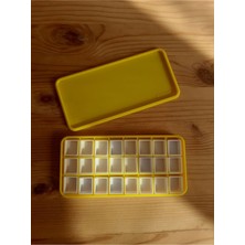 Bombeli Boya Kutusu 24 Göz Half Pan Sulu ve Pigment Boya Için Bioplastik