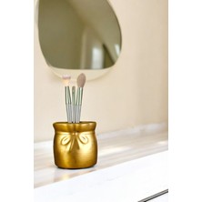 Şık Altın Tonlu Makyaj Organizeri ve Fırçalık, Düzenleyici Model 8