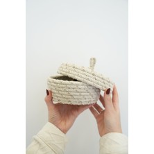 Simli Mini Takı Organizer ve Saklama Kutusu, Bej, Şık ve Kullanışlı Tasarım