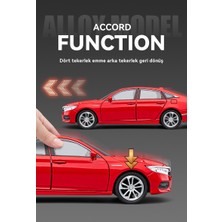 Star Clothes 1:24 Honda Accord Alaşım Modeli Ses ve Işık Araba Süsleme Oyuncak (Yurt Dışından)