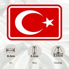 Keyf'ince Shopping Türk Bayrağı Pleksi Panjur Arması I Universal Vidalı Oto Panjur Süsü I Araba Panjur Süsü