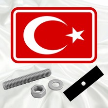 Keyf'ince Shopping Türk Bayrağı Pleksi Panjur Arması I Universal Vidalı Oto Panjur Süsü I Araba Panjur Süsü