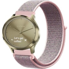 Kreton Garmin Vivomove Trend ile Uyumlu Kordon Cırt Cırtlı Spor Kumaş Kayış