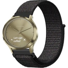 Kreton Garmin Vivomove Trend ile Uyumlu Kordon Cırt Cırtlı Spor Kumaş Kayış