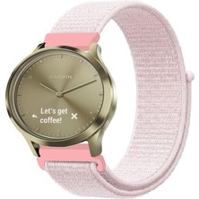 Kreton Garmin Vivomove Trend ile Uyumlu Kordon Cırt Cırtlı Spor Kumaş Kayış