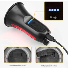 Bisiklet Elektrikli Scooter USB Şarjlı Uyarı Emniyet Halkası Su Geçirmez Işıklı Zil
