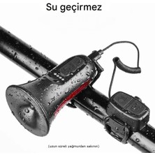 Bisiklet Elektrikli Scooter USB Şarjlı Uyarı Emniyet Halkası Su Geçirmez Işıklı Zil