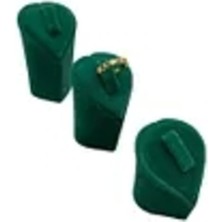 Yeşil Süet Üçlü Takım Yüzük Sergileme Aksesuarı