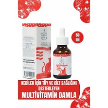 Kediler Için Tüy Dökümünü Azaltan, Besleyen Cilt ve Tüy Sağlığı Damlası Plus B 50 ml