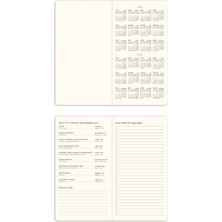 Matt Notebook 2026 Yılı Haftalık Keten Cep Ajandası 12 Aylık Lacivert