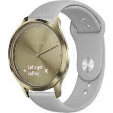 Kreton Garmin Vivomove Trend ile Uyumlu Kordon Yumuşak Dokulu Esnek Jel Silikon Kayış