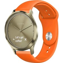Kreton Garmin Vivomove Trend ile Uyumlu Kordon Yumuşak Dokulu Esnek Jel Silikon Kayış