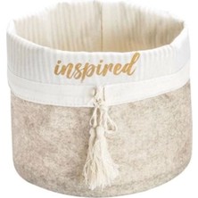 Yuvarlak Katlanabilir Çok Amaçlı Keçe Saklama Sepeti, Pratik ve Şık Organizatör