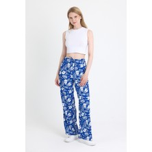 Saks Bel Lastikli Desenli Pantolon 4725A