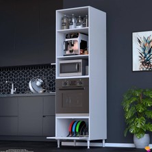 Modilayn Ayq (60X217X56 Cm) Boyutunda Ankastre 1 Kapaklı Mini/midi Mikrodalga Fırın Dolabı