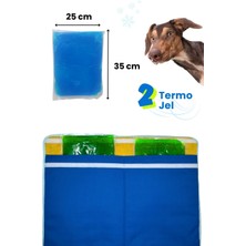 Havhav Serinletici Köpek Minderi 70×50 CM Mavi - 2 Jel Dahil Su Geçirmez ve Katlanabilir Kumaş


