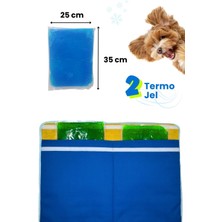 Havhav Serinletici Köpek Minderi 60×40 CM Mavi - 2 Jel Dahil Su Geçirmez ve Katlanabilir Kumaş