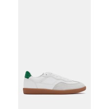 Celtic Kadın Beyaz-Yeşil Gerçek Deri Sneaker