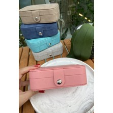 Teknotrust Şık Pembe Nubuk Takı Kutusu, Zarif ve Kullanışlı Saklama Çözümü