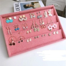 Pembe Süet Küpe Tablası, Şık ve Dekoratif Tasarım, Aydındecor