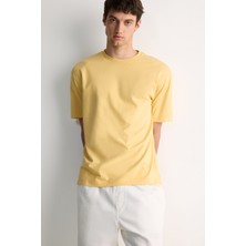 DeFacto %100 Pamuk Boxy Fit Bisiklet Yaka Basic Düz Kısa Kollu Tişört D6070AX25SP