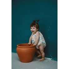 Renkli Baskılı Bebek Ip Askılı Tulum