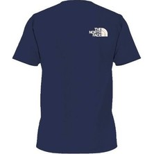 The North Face Lacivert Basklı Erkek Bisiklet Yaka T-Shirt