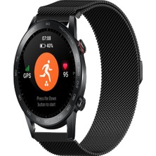 Tagomoon Honor Magic Watch 2 46MM Uyumlu Kordon Hasır Metal Örgü Mıknatıslı Kayış